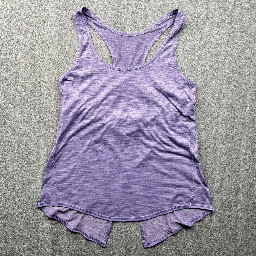 Lululemon Tank Top Womens Purple Heathered Split Back Racerback Yoga Activewear